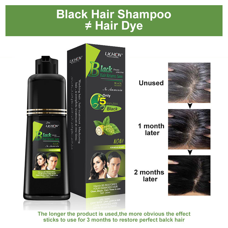 Lichen Hair Color Shampoo for Men/Women