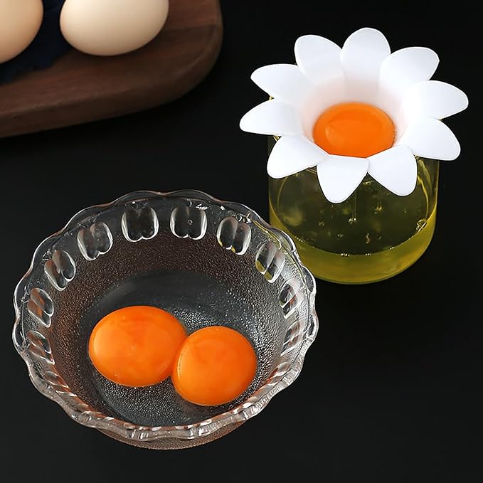 Egg White Separator Tool Flower Design For Kitchen