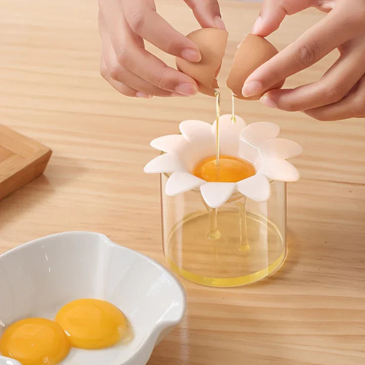Egg White Separator Tool Flower Design For Kitchen