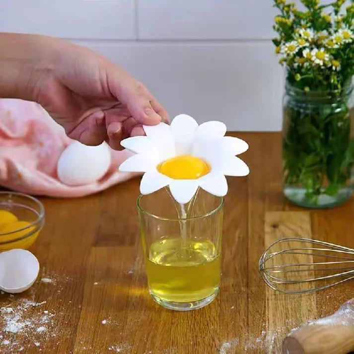 Egg White Separator Tool Flower Design For Kitchen