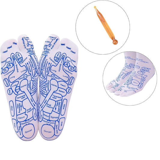 Foot Massage Acupressure Socks (SOCKS + STICK)