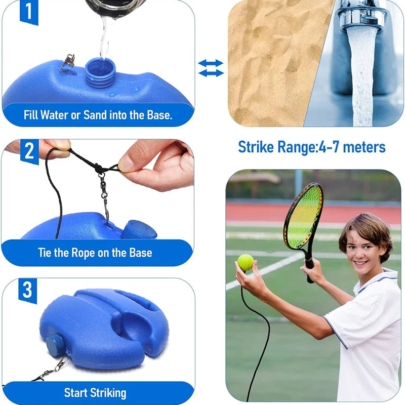 Solo Tennis Training Ball Set